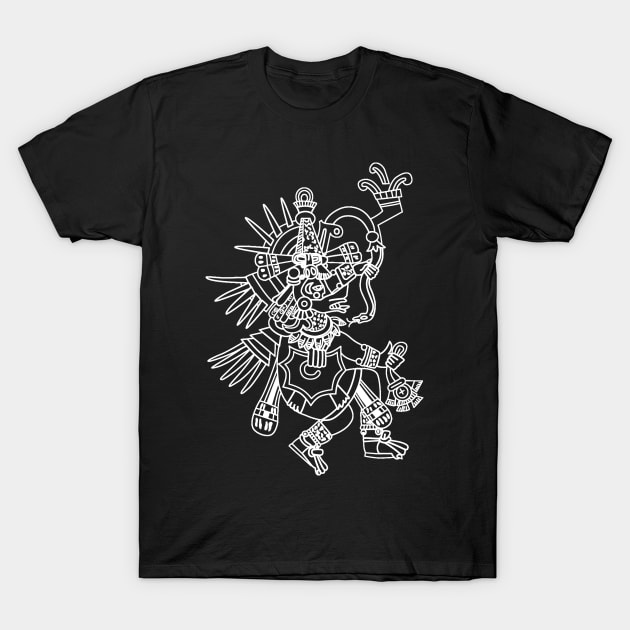 Aztec Quetzalcoatl Drawing T-Shirt by MeatMan